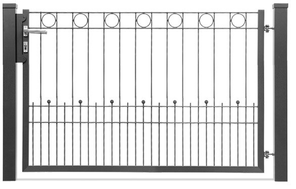 Schmucktor LONDON 1-flgl. H=0,80 m, B=1,63 m RAL7016