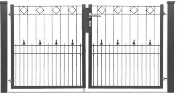 Schmucktor PARIS 2-flgl. H=0,80 m, B=2,02 m ROST