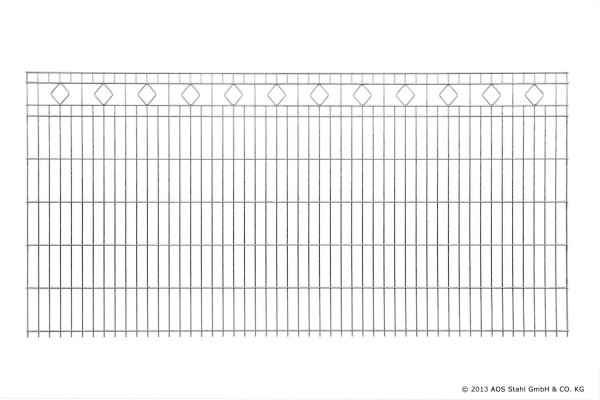 Schmuckzaun BARCELONA H= 0,80 m RAL6005