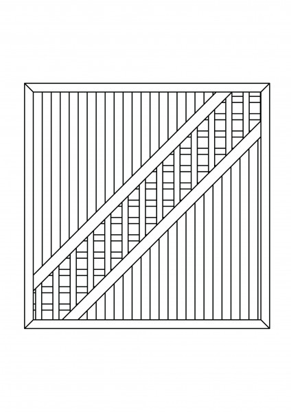 Kombi-Element Diagonale, "Sondermaß" bis maximal B = 1,80 x H = 1,80 m