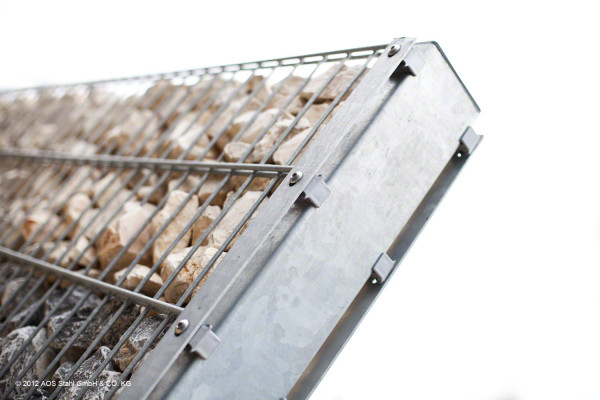 Paket-DOPPELPFOSTEN-DPSAA 1,40 m hoch, 2,51 m lang, 90 mm tief, RAL7016 zum Einbetonieren