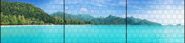 Motiv Tropical - Panorama XXL Sichtschutzstreifen für Doppelstabmattenzaun