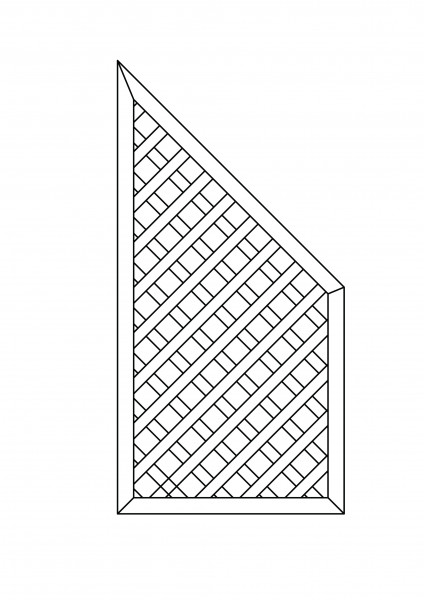 Rankgitter Abschluss, mit Schräge, B = 0,90 x H = 1,80 / 0,90 m