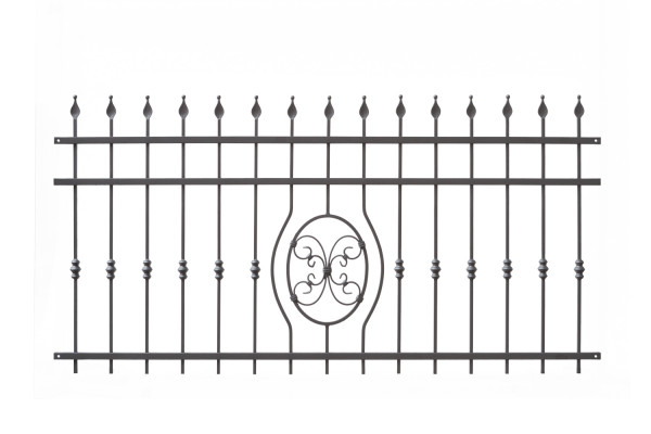 Schmiedezaun ROSTOCK Höhe bis 1,00 m, Länge bis max. 2,00 m