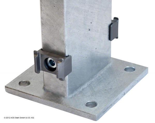 Gabionen-Doppelpfosten für Zaunhöhe 1230 mm verzinkt