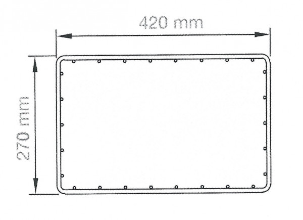 RUBIN rechteckig 42 x 27 cm, Höhe 1000 mm verzinkt