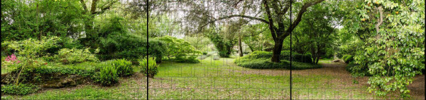 Motiv Parklandschaft - Panorama XXL Sichtschutzstreifen für Doppelstabmattenzaun