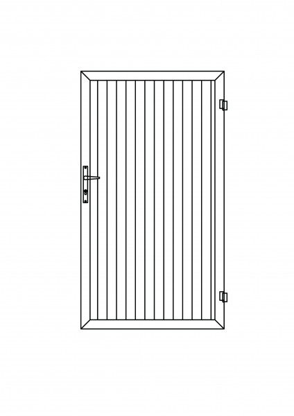 Sichtschutz-Tür rechteckig B = 1,00 x H = 1,80 m