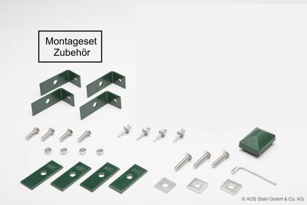 Montageset - Zubehör RAL 6005 moosgrün
