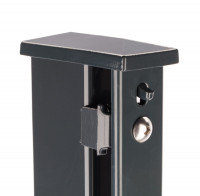 Pfosten Typ XAA für Zaunhöhe 1,80 m RAL 7016 anthrazit Pfosten Typ XAA für Zaunhöhe 1,80 m RAL 7016 anthrazit