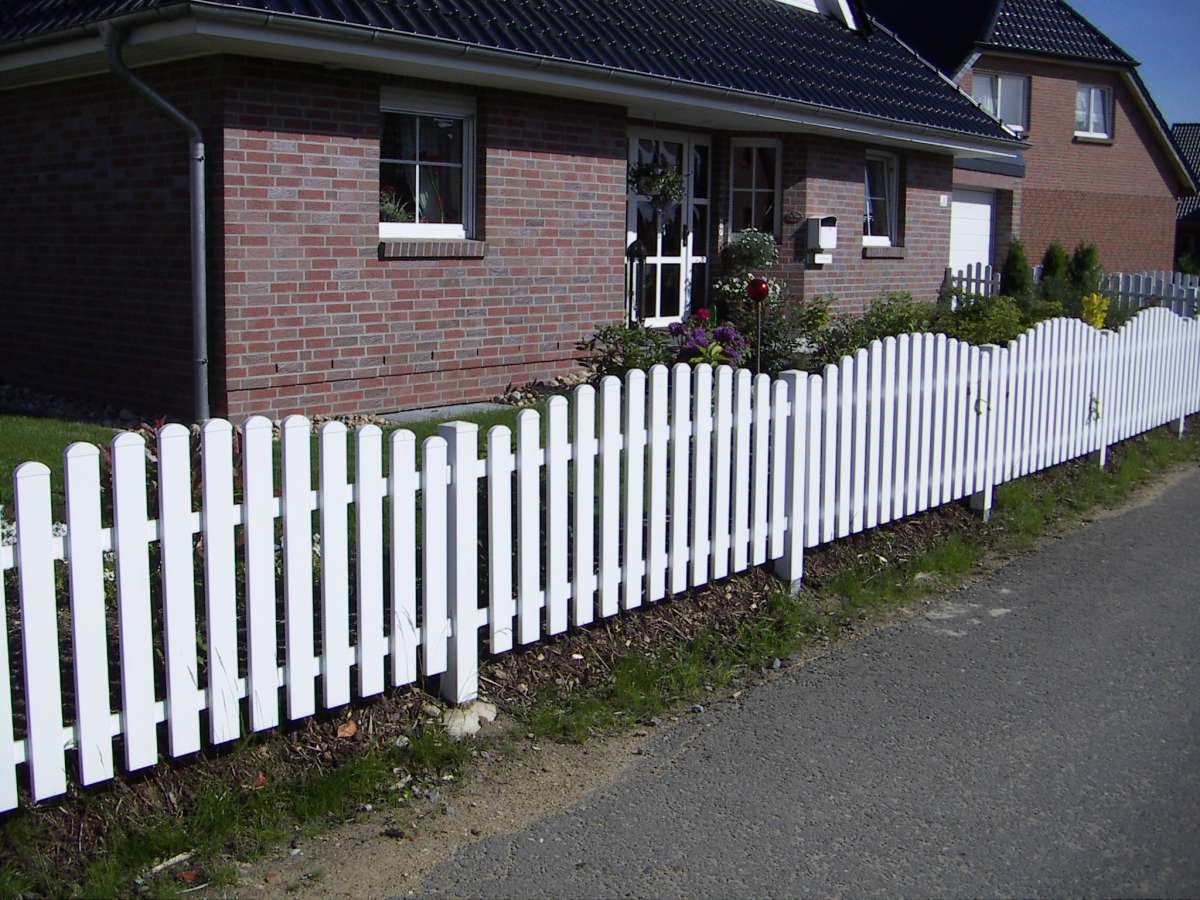 PROFEXline Zaunelement Bogen oben, komplett weiß PROFEXline