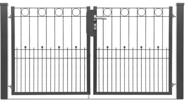 Schmucktor LONDON 2-flgl. H=0,80 m, B=2,02 m RAL7016
