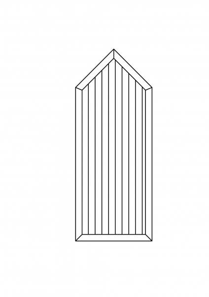 Sichtschutz-Element mit Spitze B = 0,75 x H = 1,50/1,875 m