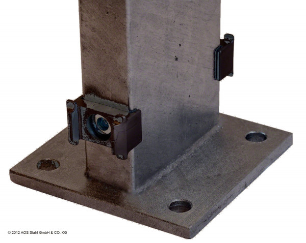 Gabionen-Doppelpfosten für Zaunhöhe 1630mm RAL 7016