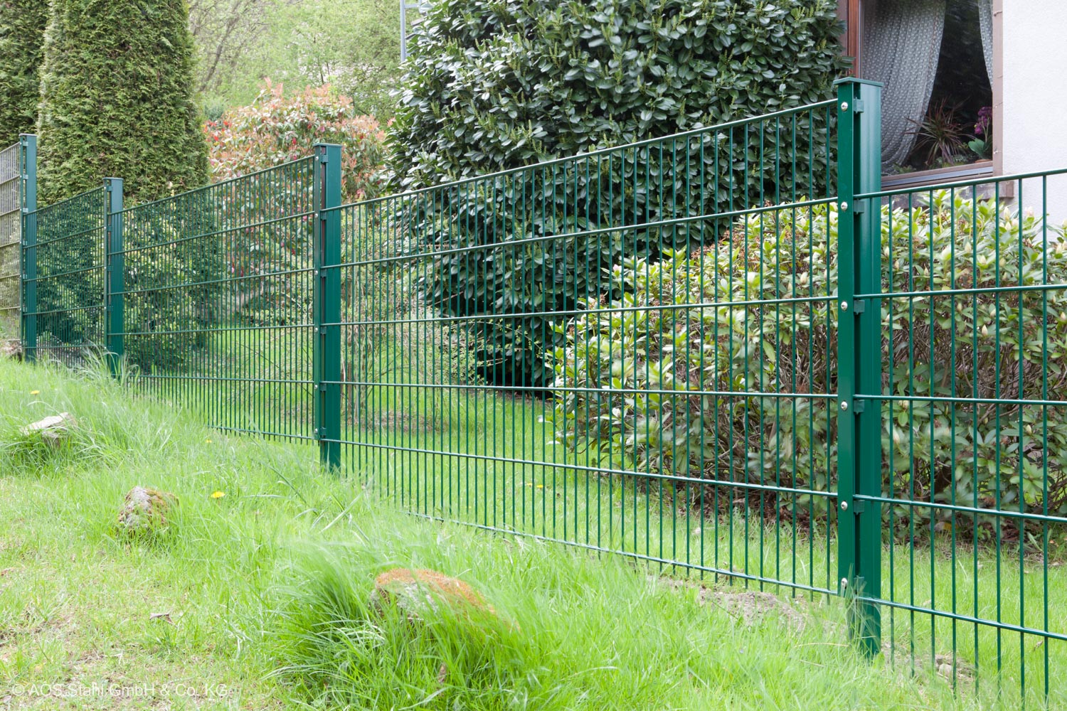 DSML Höhe 1,00 m Länge 2,51 m RAL6005 zaunkaufen.de