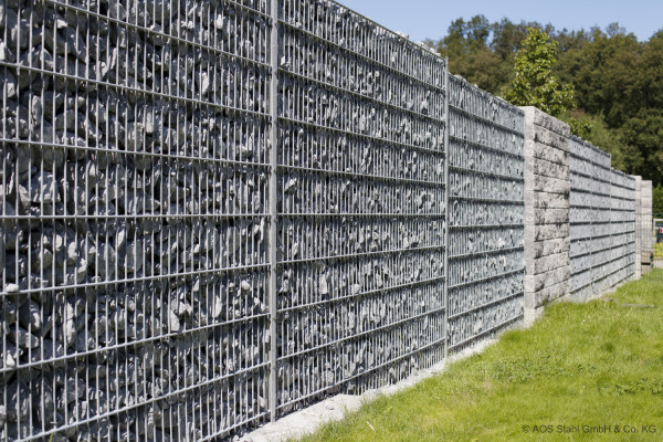 Paket-DOPPELPFOSTEN-DPSAA 1,40 m hoch, 2,51 m lang, 90 mm tief, RAL7016 zum Einbetonieren