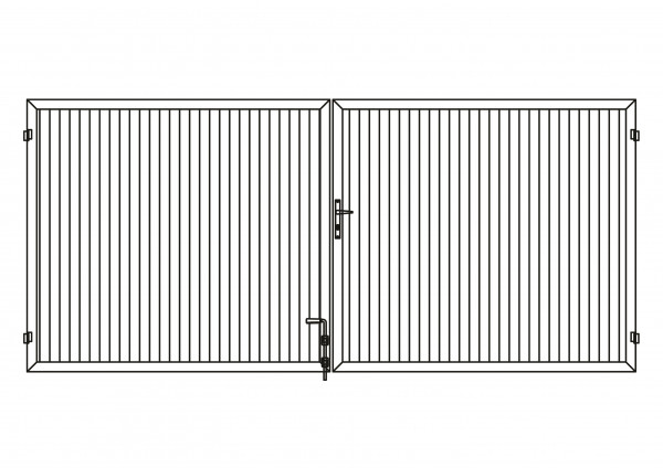 Sichtschutz-Doppeltor rechteckig "Sondermaß" bis maximal B = 4,50 x H = 2,20 m