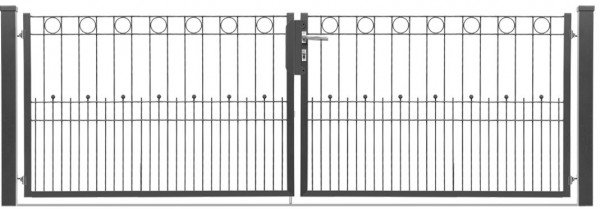 Schmucktor LONDON 2-flgl. H=1,00 m, B=3,22 m RAL 7016