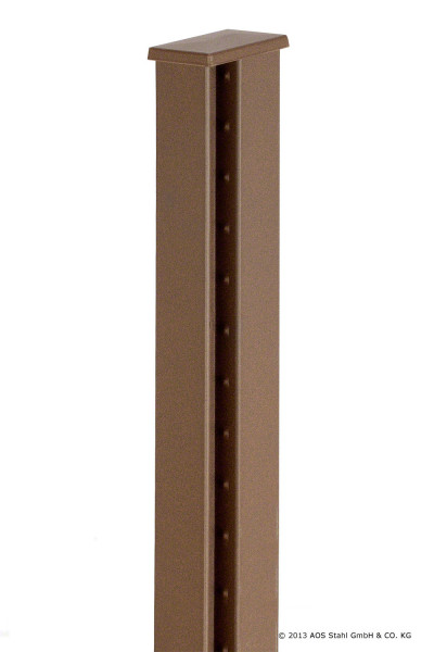 Pfosten Typ HP-LP für Zaunhöhe 1,00 m RAL6005 moosgrün