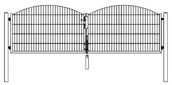 Tor SYDNEY / INNSBRUCK 2-flügelig H=1,20 m LW=3,30 m RAL7016