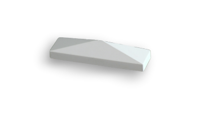 Lattenkappe "Pyramide" 80x22 mm weiß