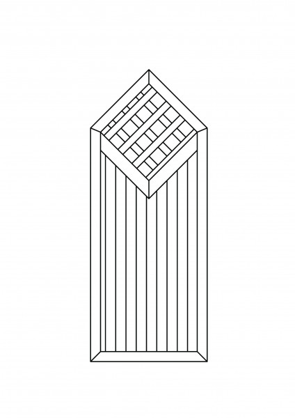 Kombi-Element, mit Rauteneinsatz, "Sondermaß" bis maximal B = 0,75 x H = 1,80/217,5 m