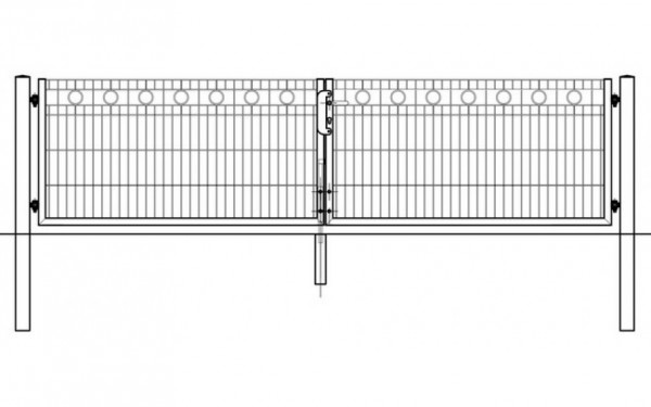 Schmucktor ROM 2-flügelig H=1,00 m, LW=3,30 m RAL6005