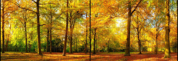 Motiv Herbst - Panorama XL Sichtschutzstreifen für Doppelstabmattenzaun