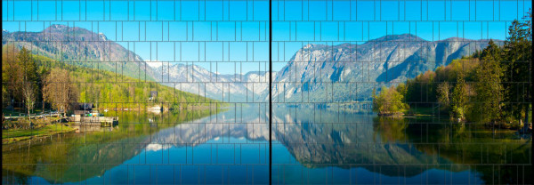 Motiv Fjord - Panorama XL Sichtschutzstreifen für Doppelstabmattenzaun