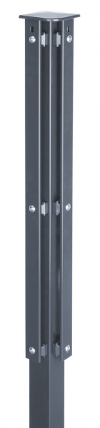 Eck-Pfosten Typ QVPE für Zaunhöhe 1,00 m RAL76005