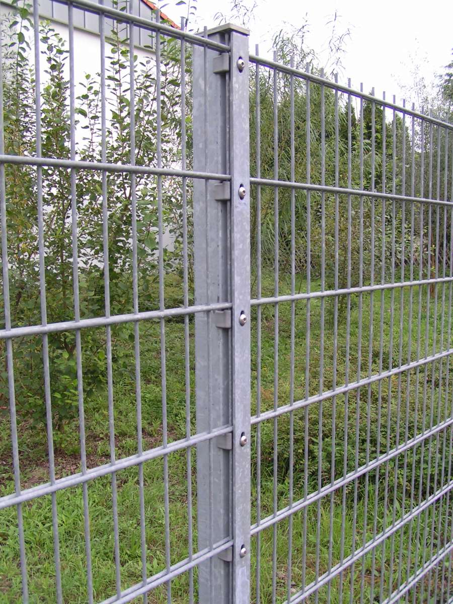 DSML 2,00 m hoch 2,01 m lang verzinkt Doppelstabmattenzaun L = 2,0 m