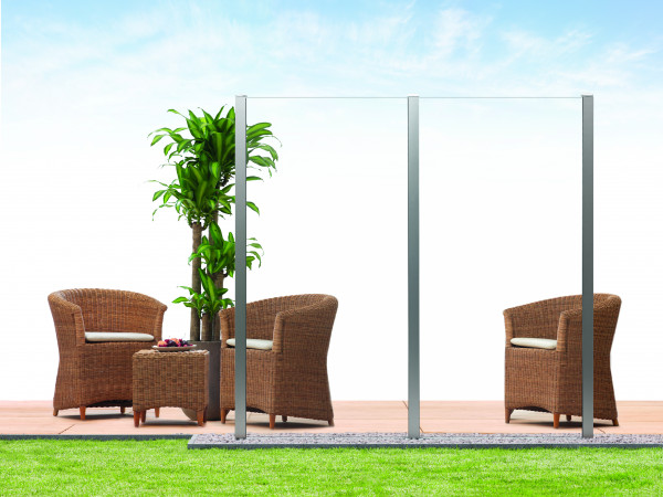 Sichtschutz-Glas Klarglas 151 x 160 cm