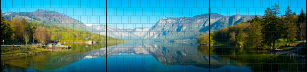 Motiv Fjord - Panorama XXL Sichtschutzstreifen für Doppelstabmattenzaun