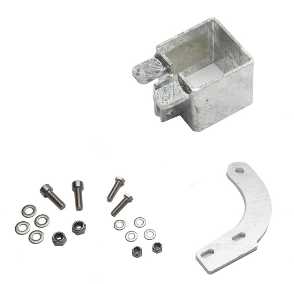 Torantriebsbef. SET 80x80 (AXO / AMICO) 180º Scharnier - Verzinkt