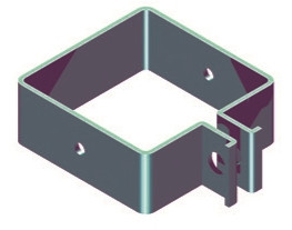 Endschelle für Pfosten 60x60mm, Edelstahl